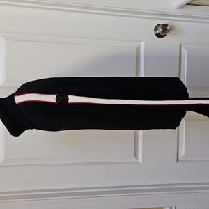 TALBOTS  Black Sweater with Red and White Accents - XS